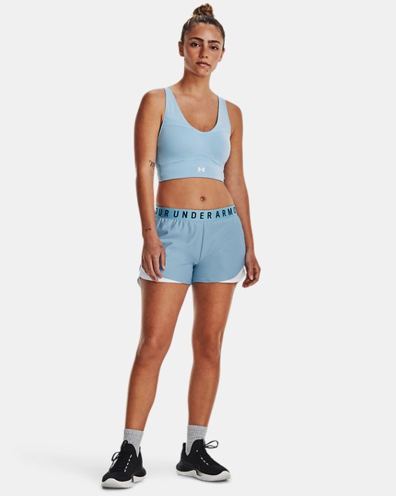 กางเกงขาสั้น UA Play Up Shorts 3.0 สำหรับผู้หญิง in Blue image number 2